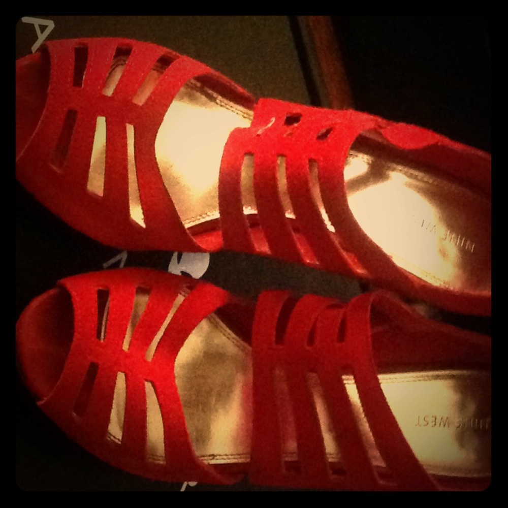 Red Nine West Booties